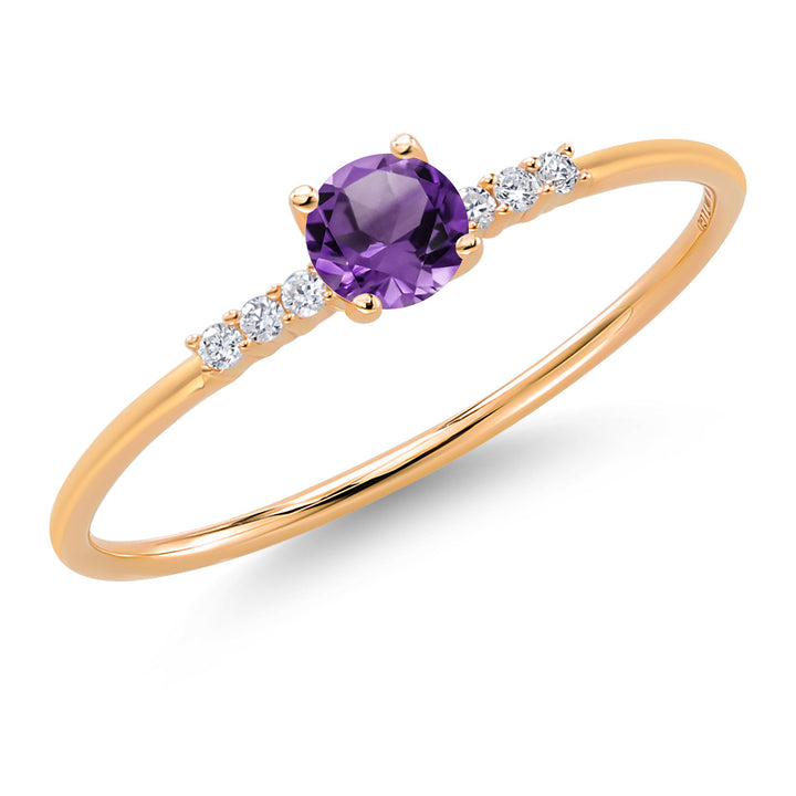 Amethyst - February_5_Ring in 10K Yellow Gold