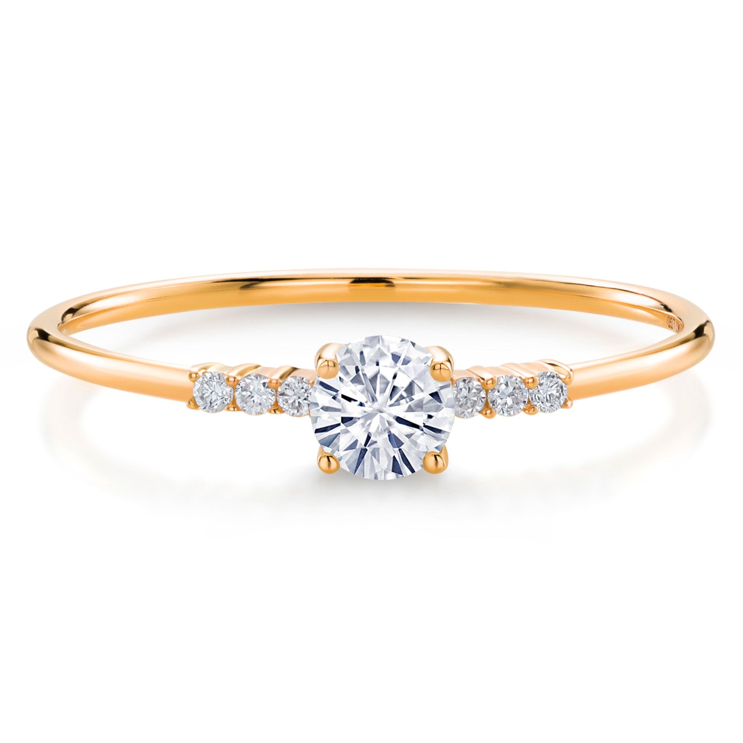 Moissanite - April_7_Ring in 10K Yellow Gold