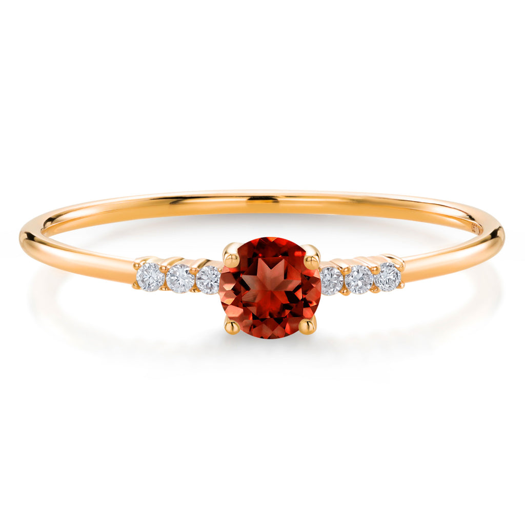 Garnet - January_9_Ring in 10K Yellow Gold