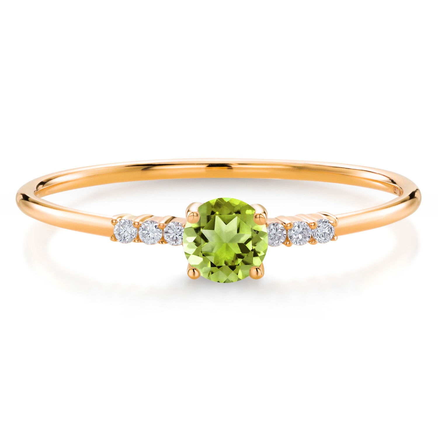 Peridot - August_7_Ring in 10K Yellow Gold