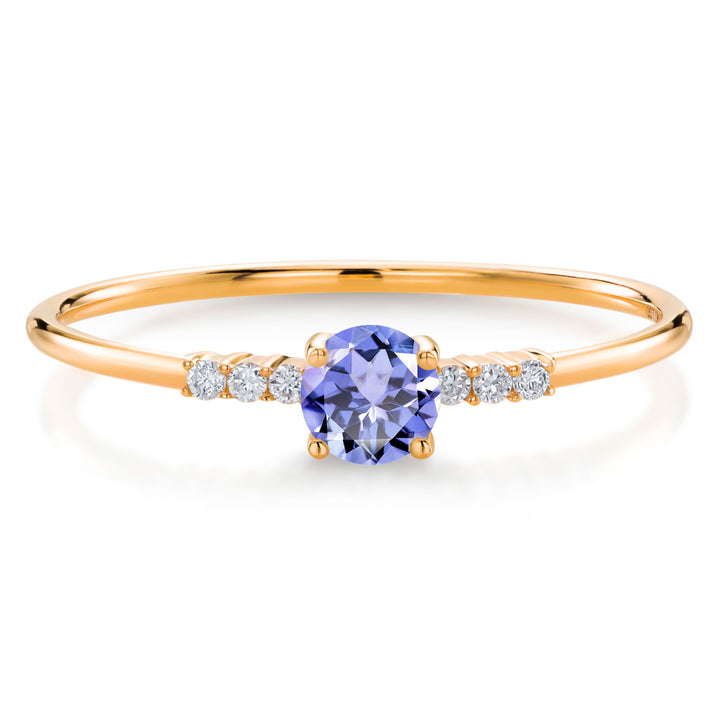Tanzanite_9_Ring in 10K Yellow Gold