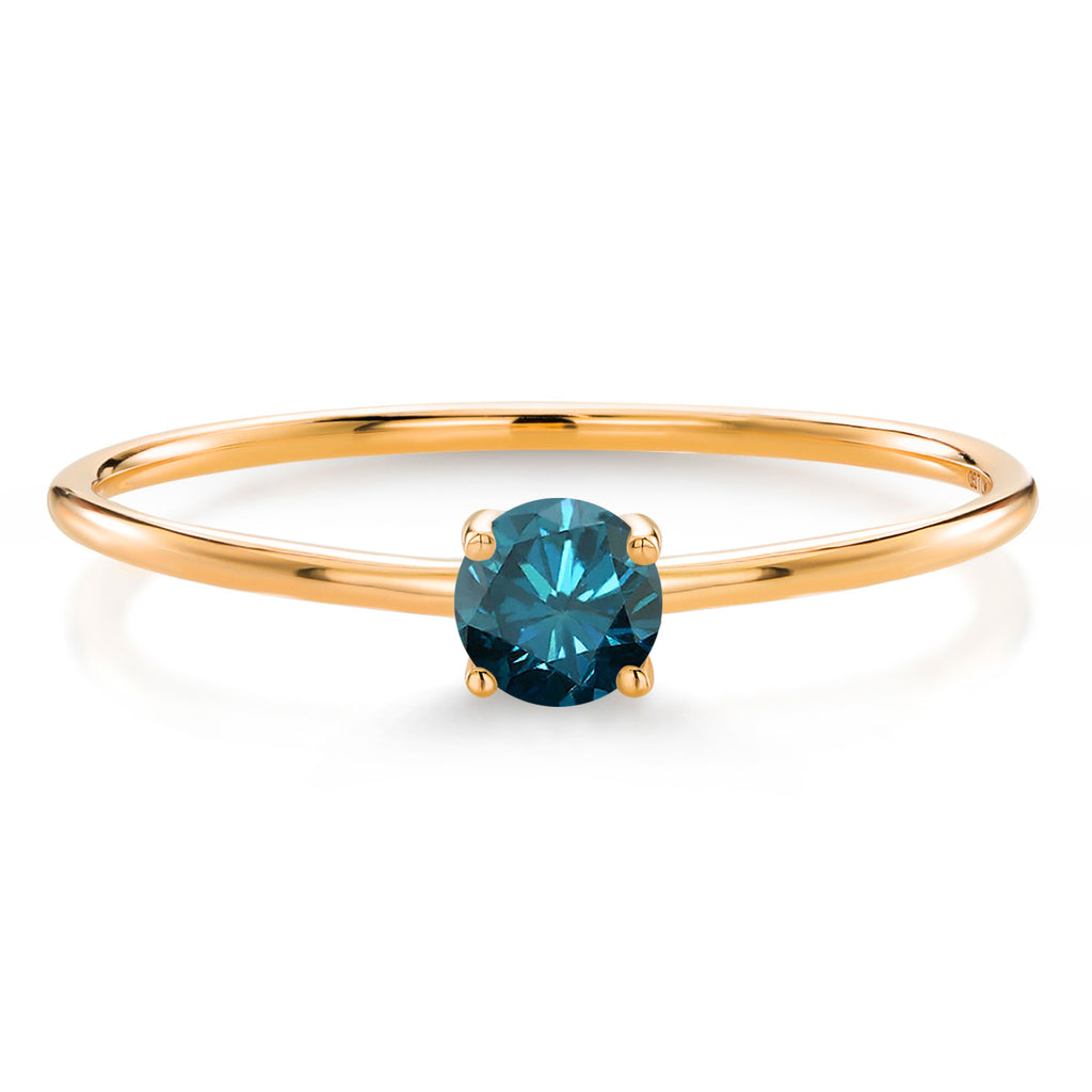 Blue Diamond - April_5_Ring in 10K Yellow Gold