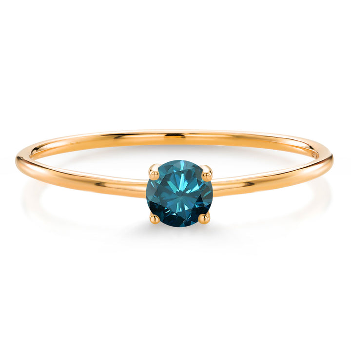 Blue Diamond - April_5_Ring in 10K Yellow Gold