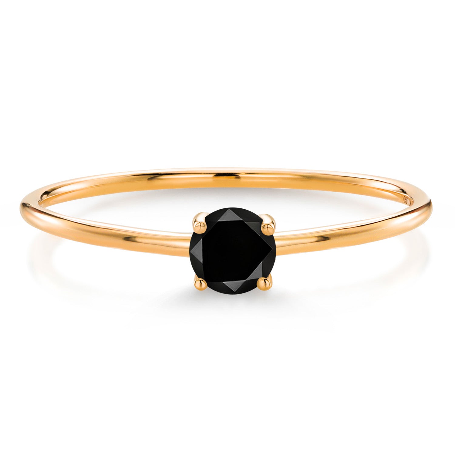 Black Diamond - April_8_Ring in 10K Yellow Gold