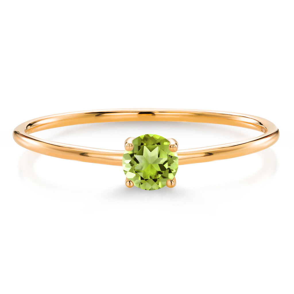 Peridot - August_7_Ring in 10K Yellow Gold