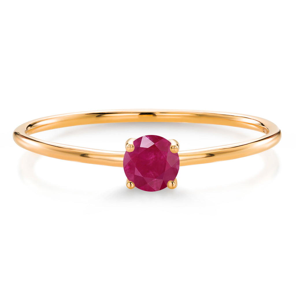 Ruby - July_5_Ring in 10K Yellow Gold