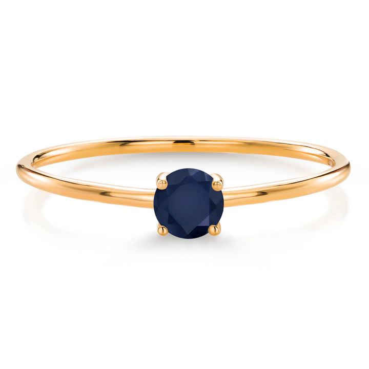 Blue Sapphire - September_5_Ring in 10K Yellow Gold