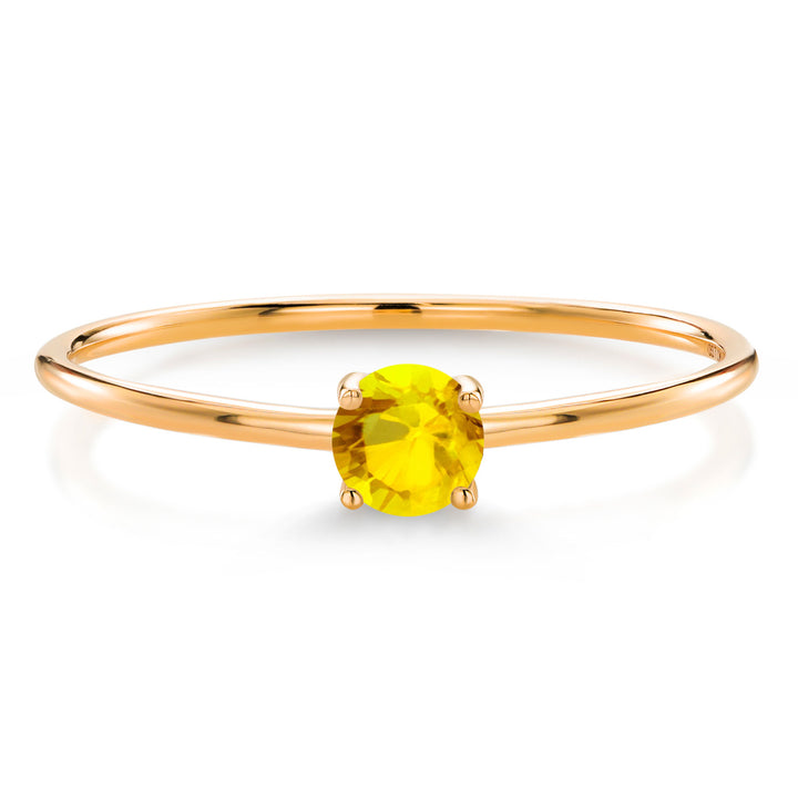 Yellow Sapphire - September_5_Ring in 10K Yellow Gold