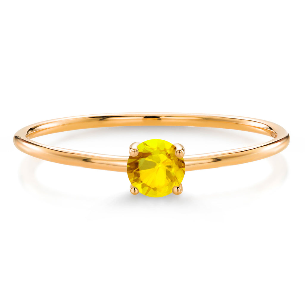Yellow Sapphire - September_6_Ring in 10K Yellow Gold
