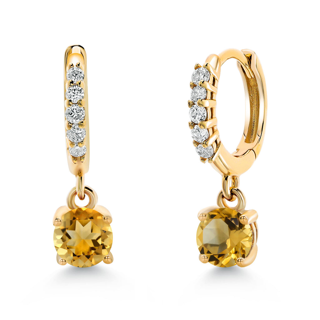 Citrine - November_Earrings in 10K Yellow Gold