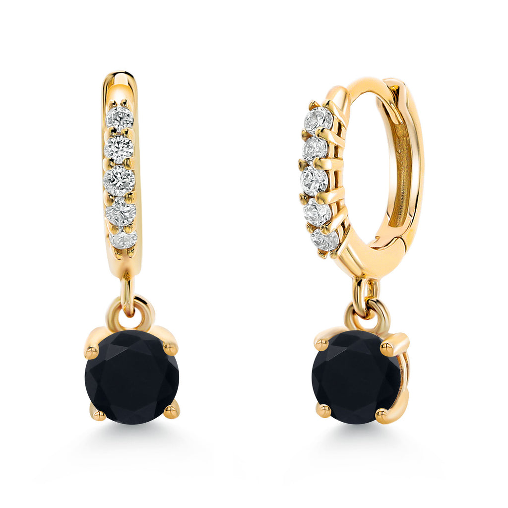 Onyx - December_Earrings in 10K Yellow Gold