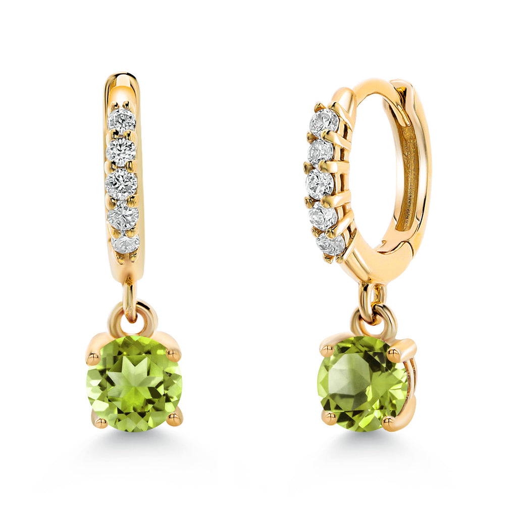 Peridot - August_Earrings in 10K Yellow Gold