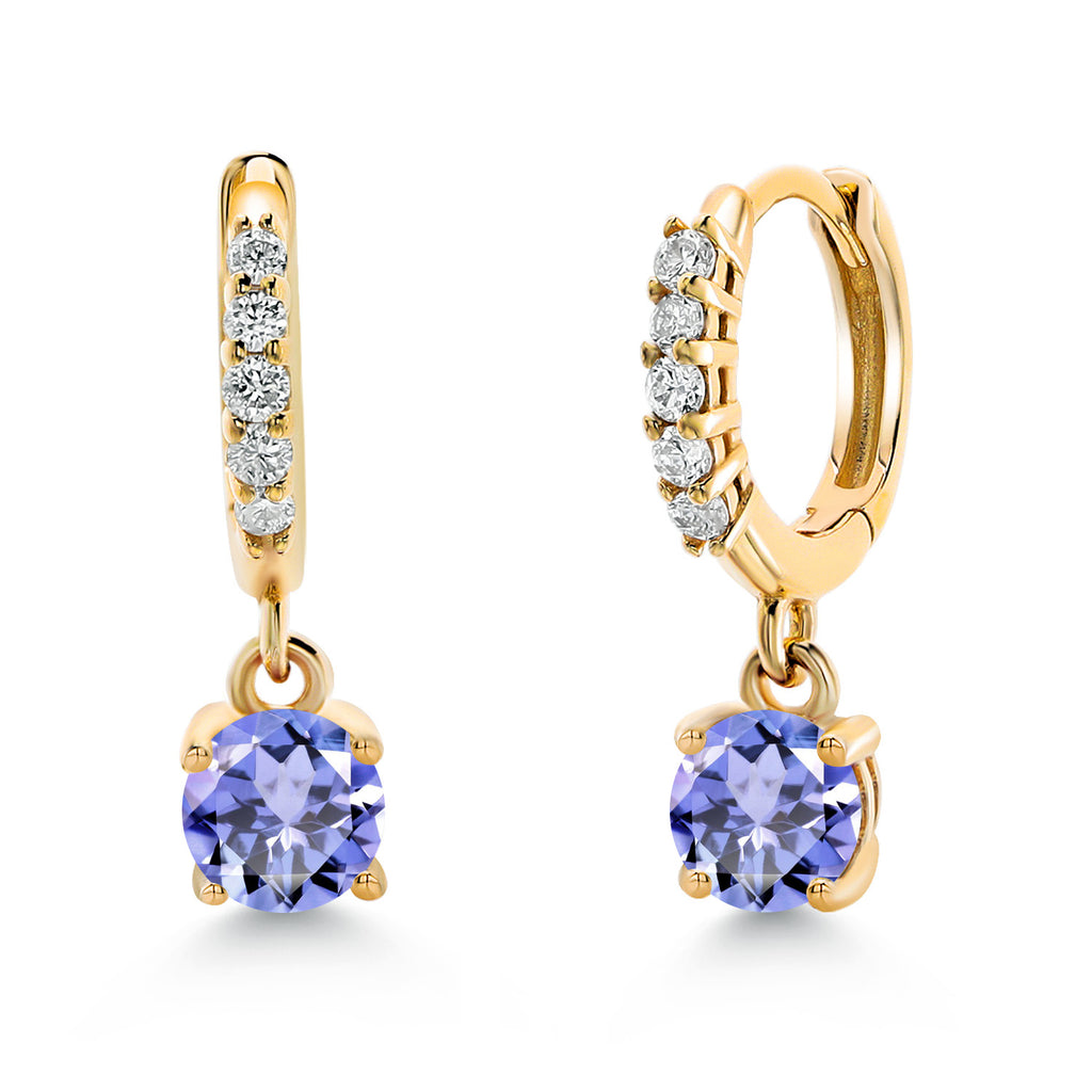 Tanzanite - December_Earrings in 10K Yellow Gold