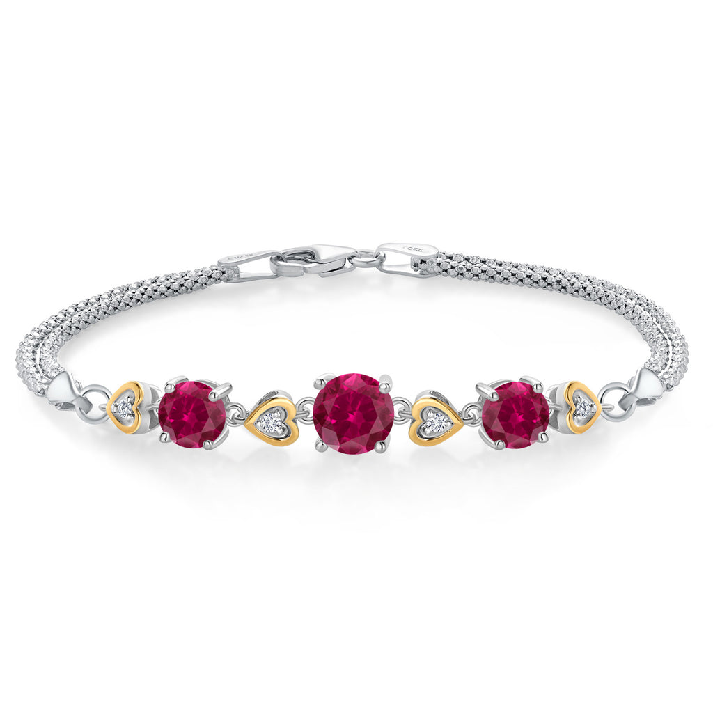 7 Inches_Bracelet in 925 Sterling Silver and 10K Yellow Gold