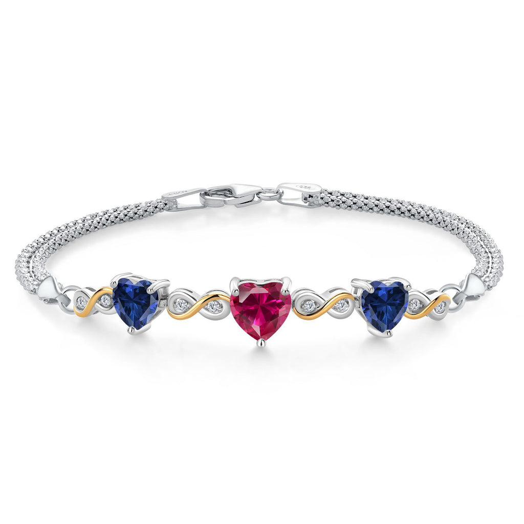 7.5 Inches_Bracelet in 925 Sterling Silver and 10K Yellow Gold