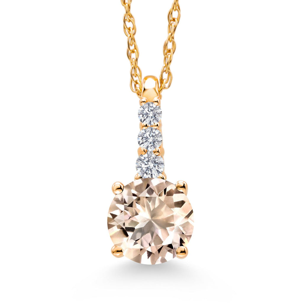 Morganite - October_Pendant in 10K Yellow Gold