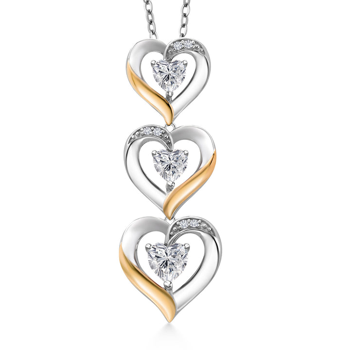 Pendant in 925 Sterling Silver and 10K Yellow Gold