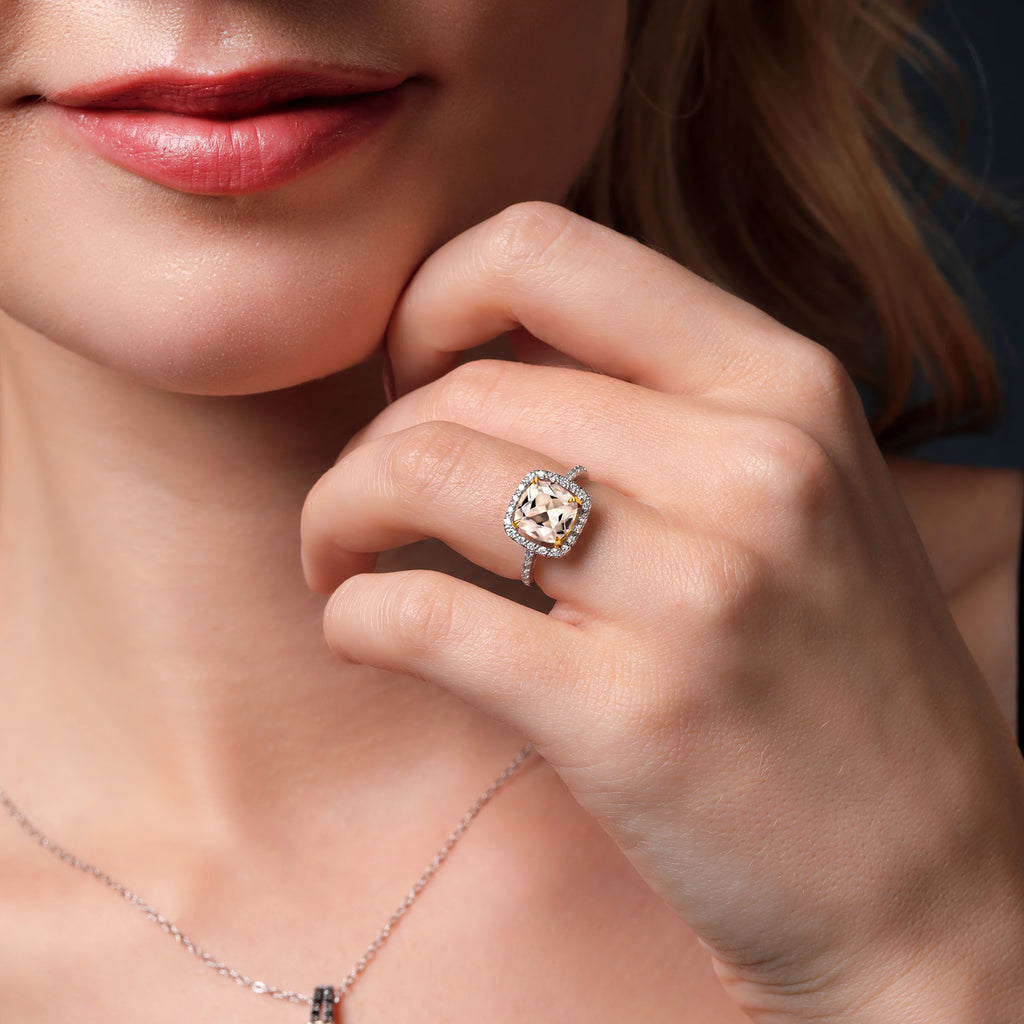 Ring in 925 Sterling Silver and 10K Yellow Gold