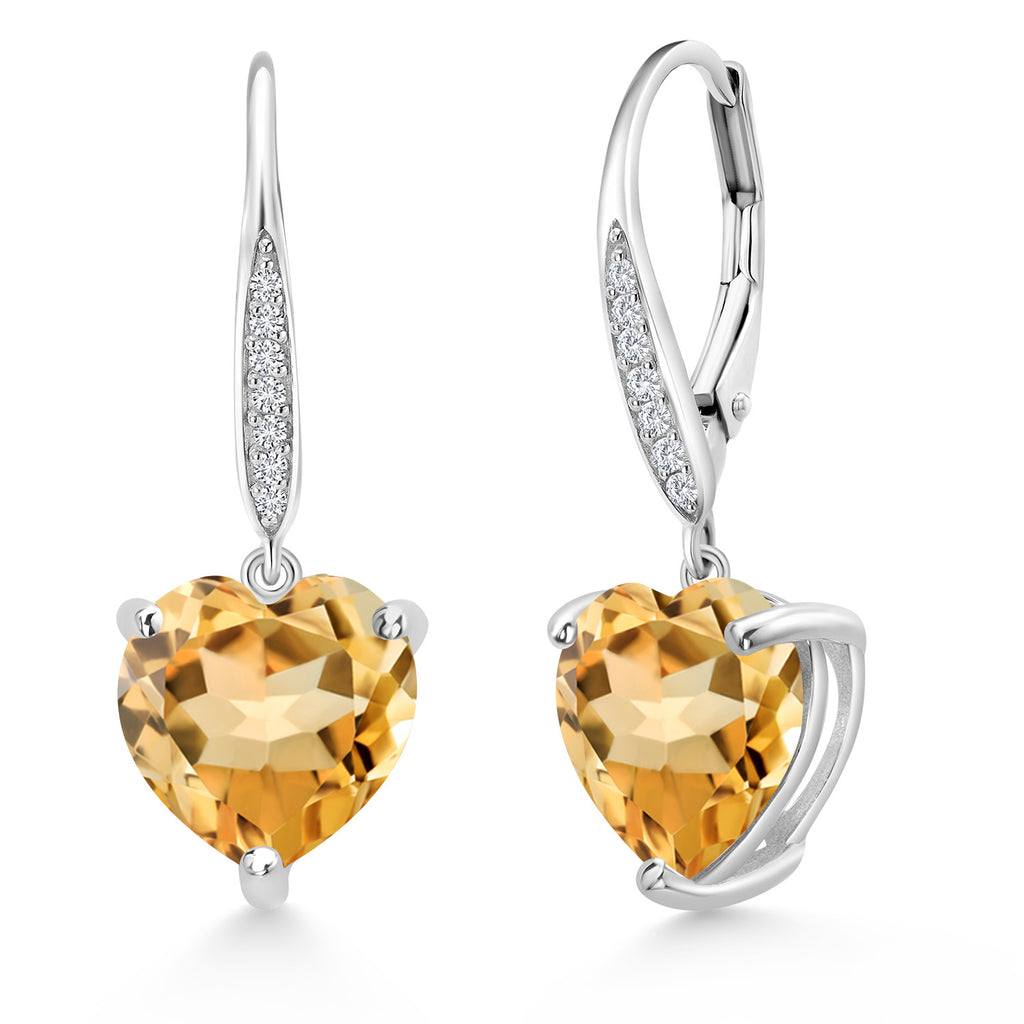 Citrine - November_Earrings in 925 Sterling Silver