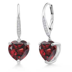 Garnet - January_Earrings in 925 Sterling Silver
