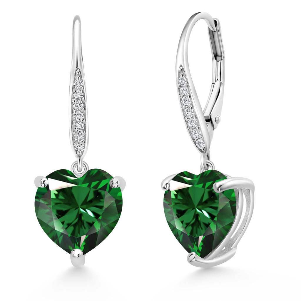 Nano Emerald - May_Earrings in 925 Sterling Silver