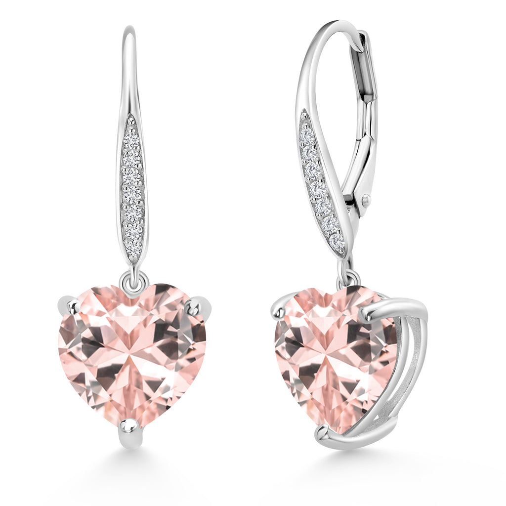 Nano Morganite - October_Earrings in 925 Sterling Silver