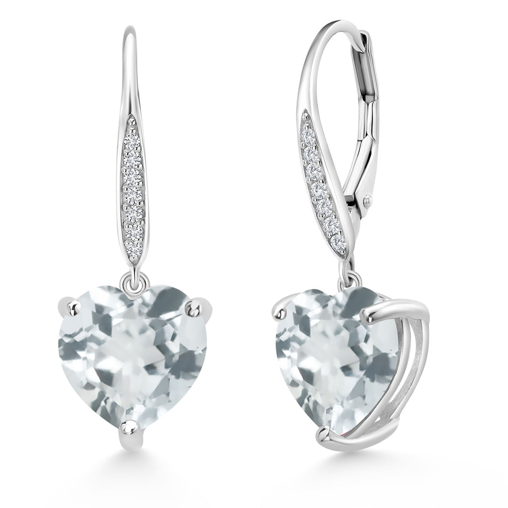 Sky Blue Topaz - November_Earrings in 925 Sterling Silver