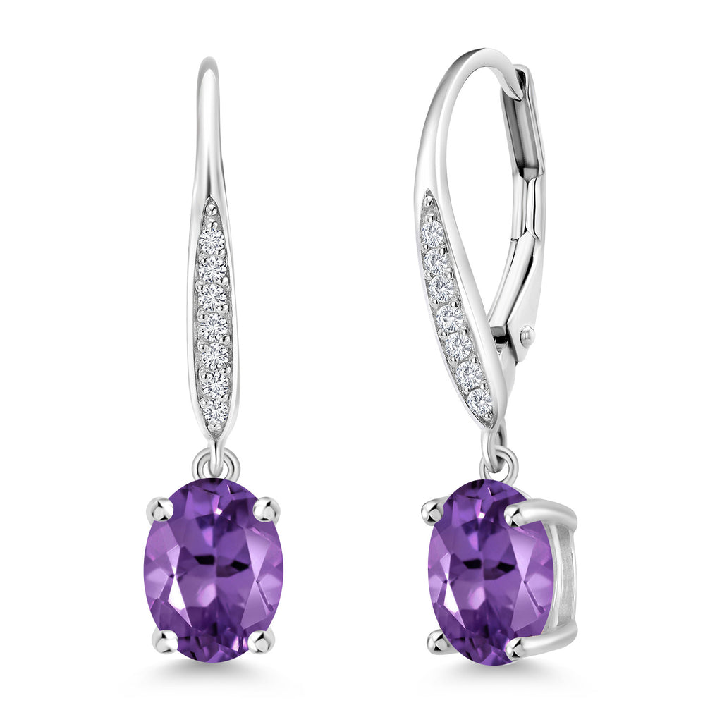 Amethyst - February_Earrings in 925 Sterling Silver