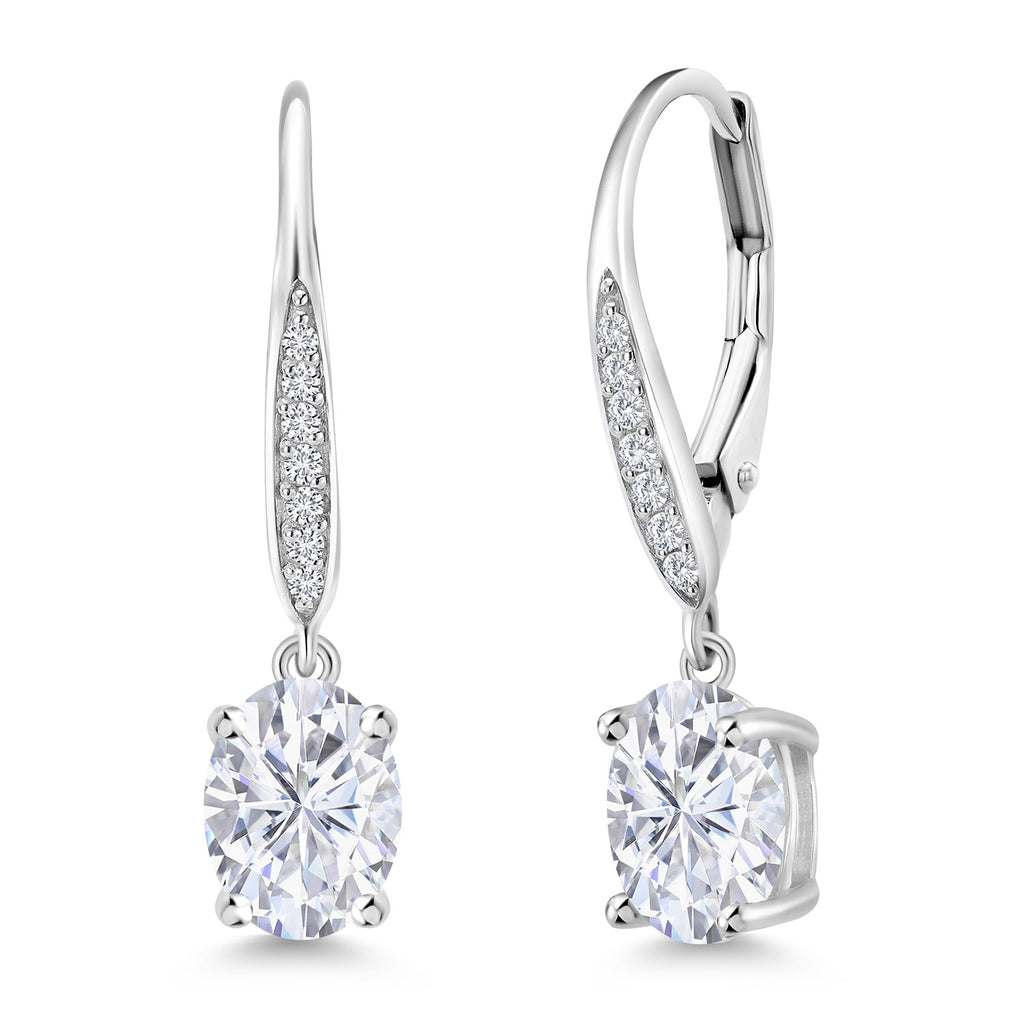 Moissanite - April_Earrings in 925 Sterling Silver