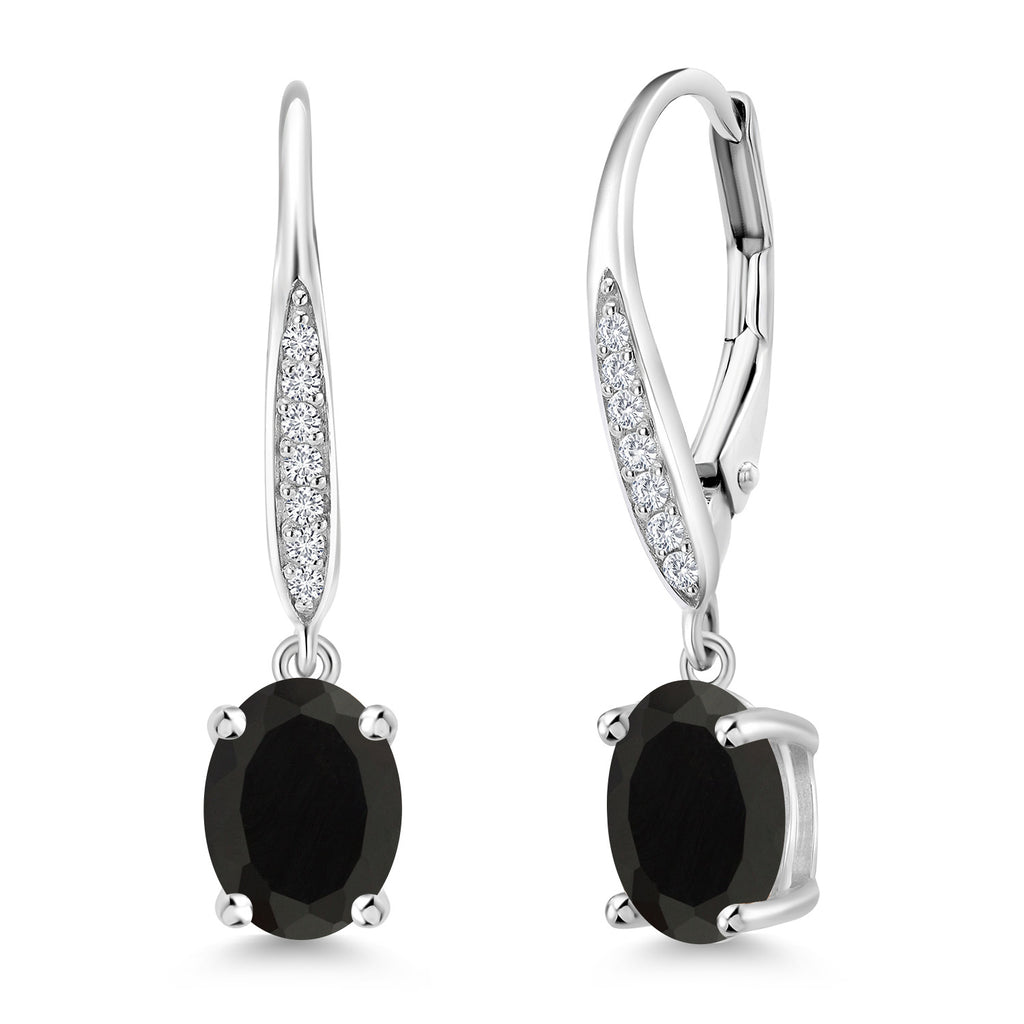 Onyx - December_Earrings in 925 Sterling Silver