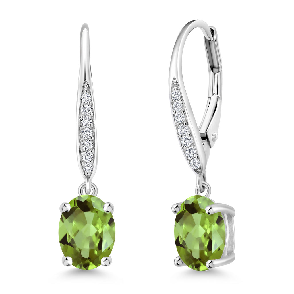 Peridot - August_Earrings in 925 Sterling Silver
