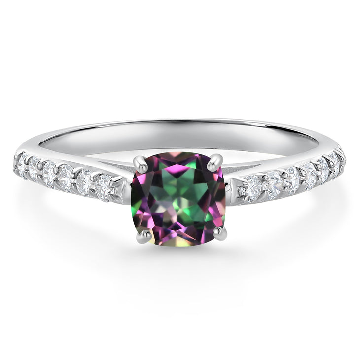 Green Mystic Topaz_5_Ring in 10K White Gold