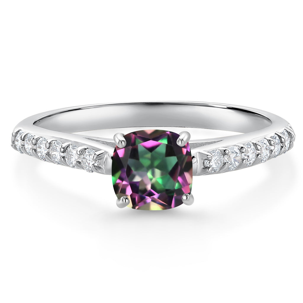 Green Mystic Topaz_9_Ring in 10K White Gold