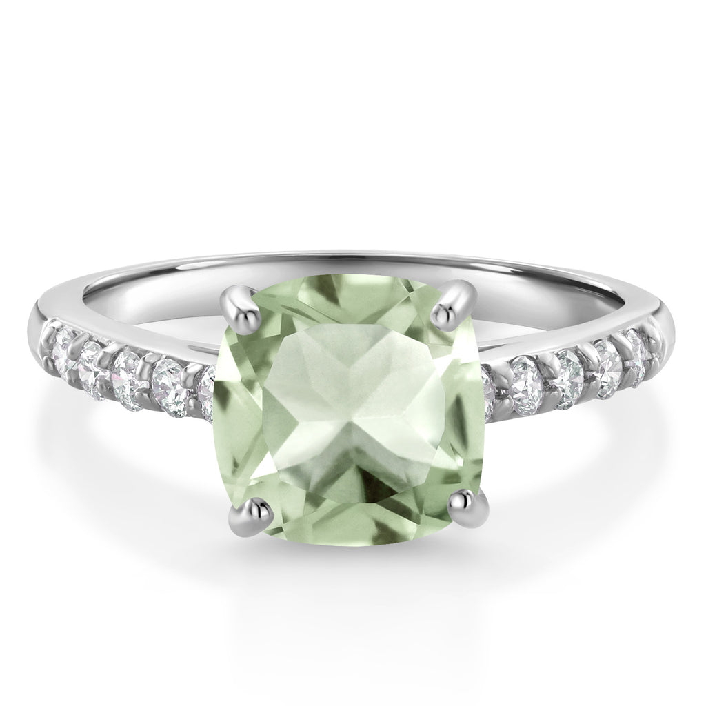 Prasiolite_9_Ring in 10K White Gold