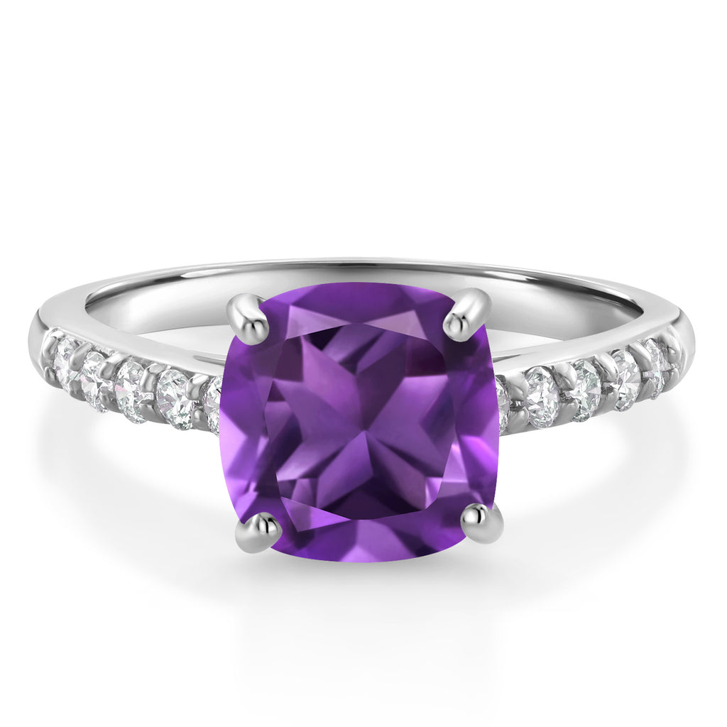 Amethyst - February_6_Ring in 10K White Gold