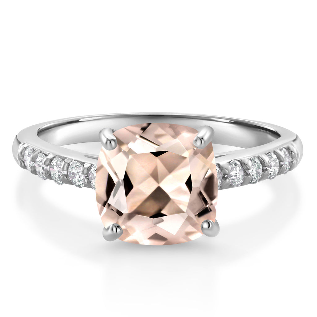 Morganite - October_5_Ring in 10K White Gold