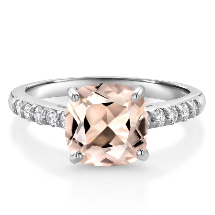 Morganite - October_9_Ring in 10K White Gold