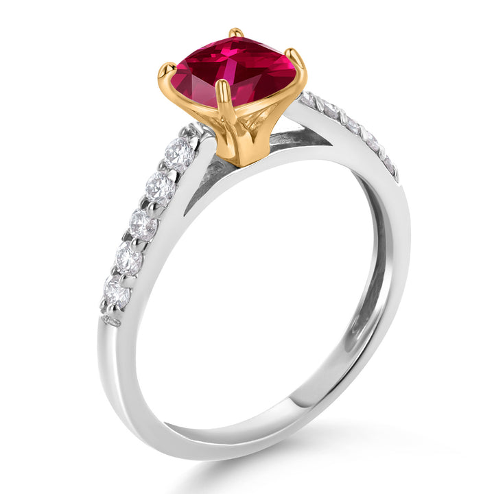 Ring in 10K Two Tone Gold