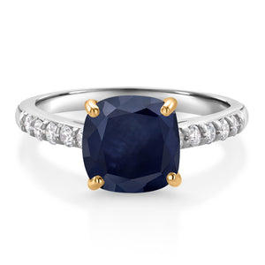 Ring in 10K Two Tone Gold