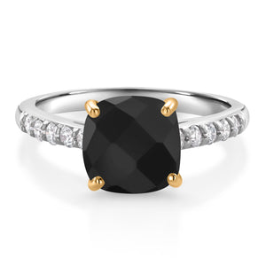 Ring in 10K Two Tone Gold