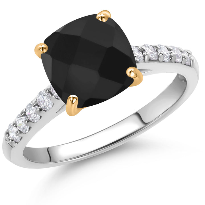 Ring in 10K Two Tone Gold