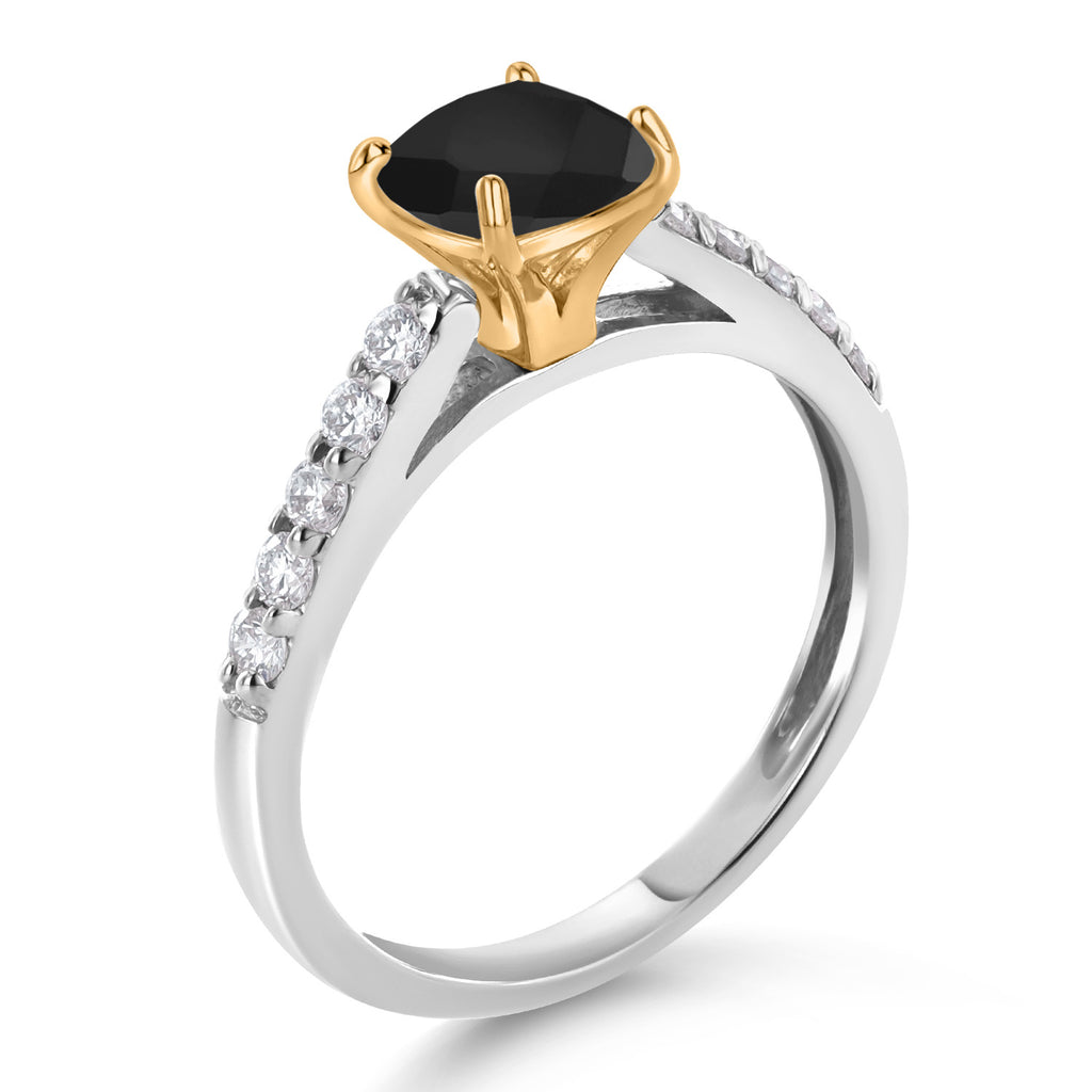 Ring in 10K Two Tone Gold
