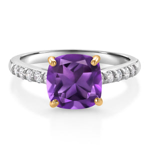 Ring in 925 Sterling Silver and 10K Yellow Gold