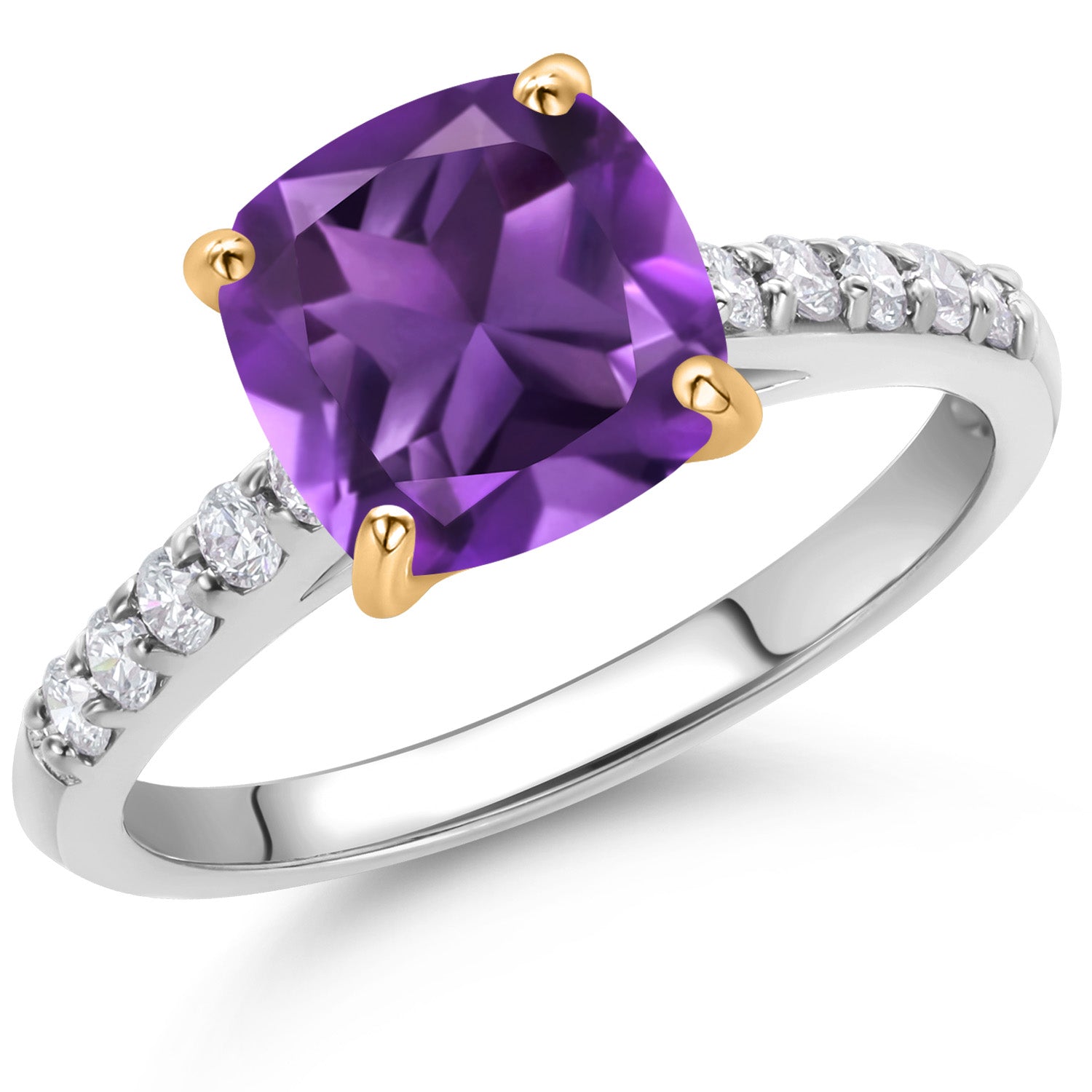 Ring in 925 Sterling Silver and 10K Yellow Gold