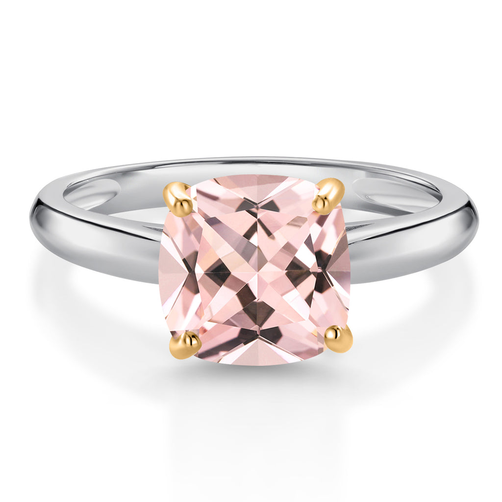 Nano Morganite - October_5_Ring in 10K Two Tone Gold