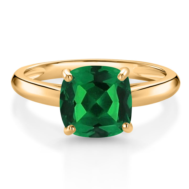 Nano Emerald - May_8_Ring in 10K Yellow Gold
