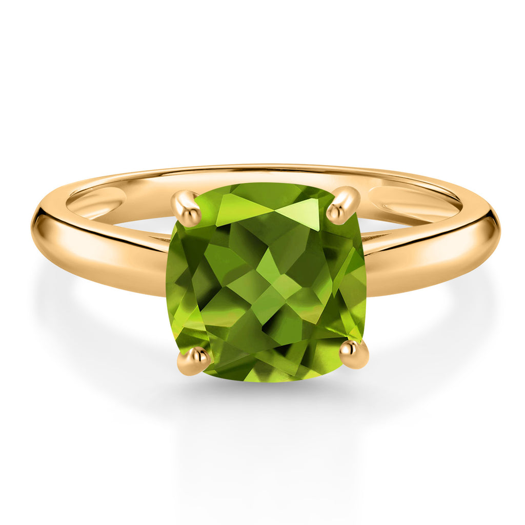 Peridot - August_7_Ring in 10K Yellow Gold