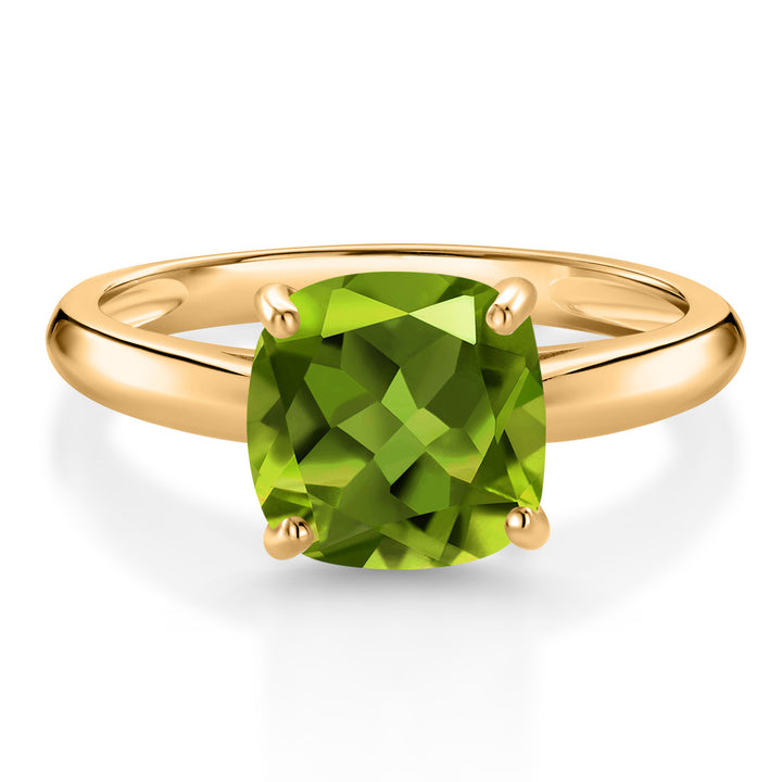 Peridot - August_8_Ring in 10K Yellow Gold