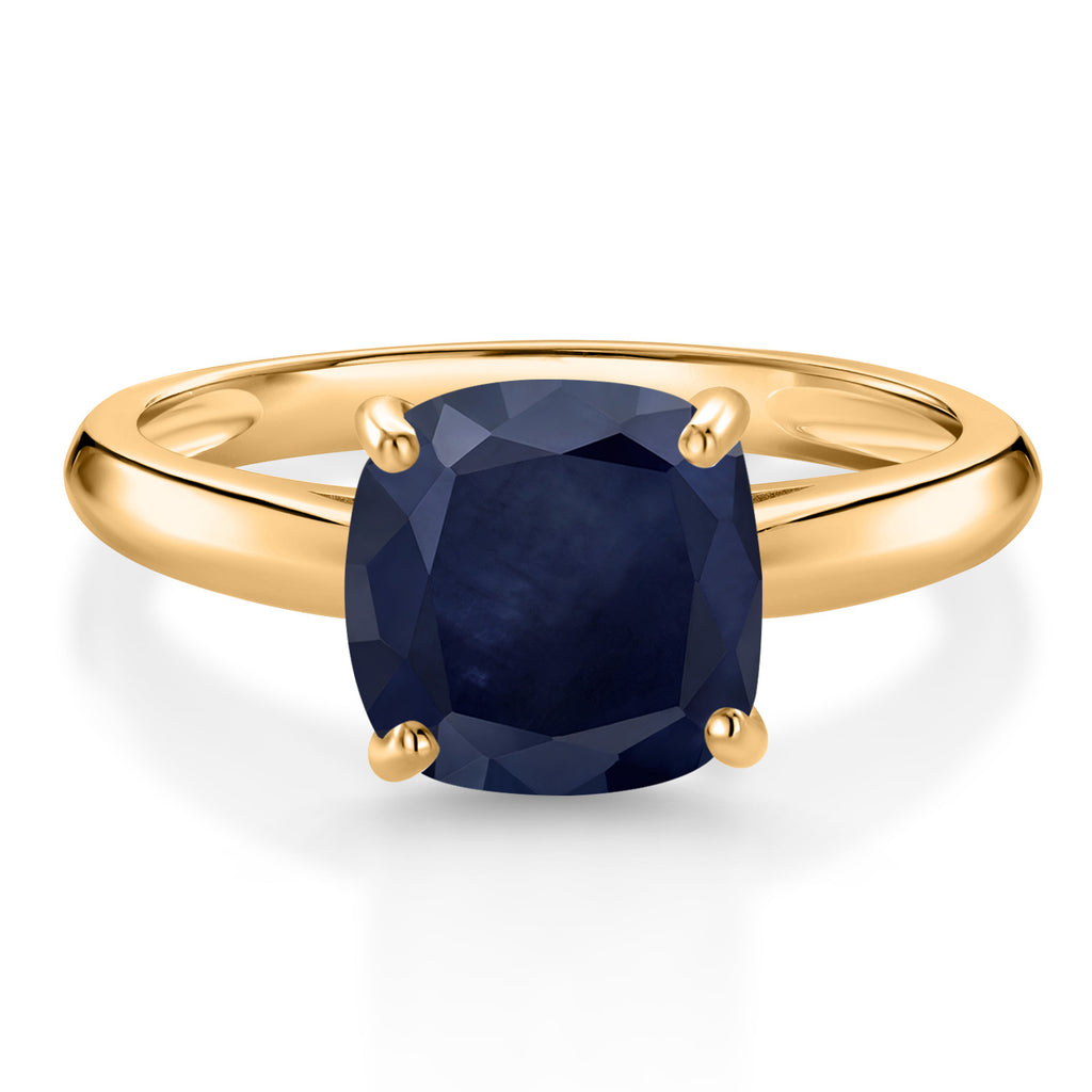 Blue Sapphire - September_6_Ring in 10K Yellow Gold