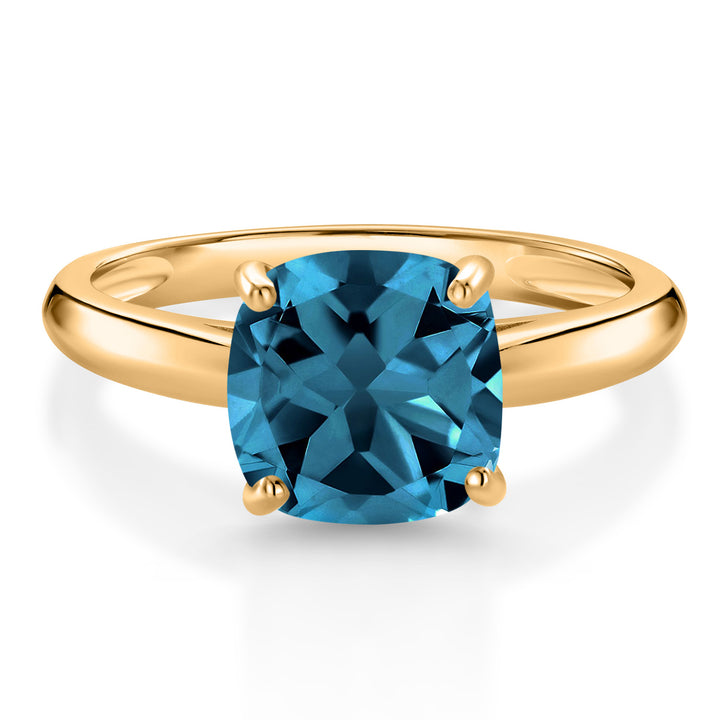 London Blue Topaz - November_9_Ring in 10K Yellow Gold